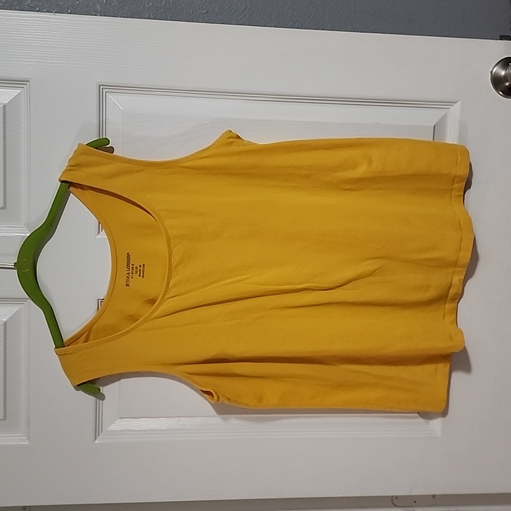Jessica London Cotton Yellow Muscle Tank/ size 18-20